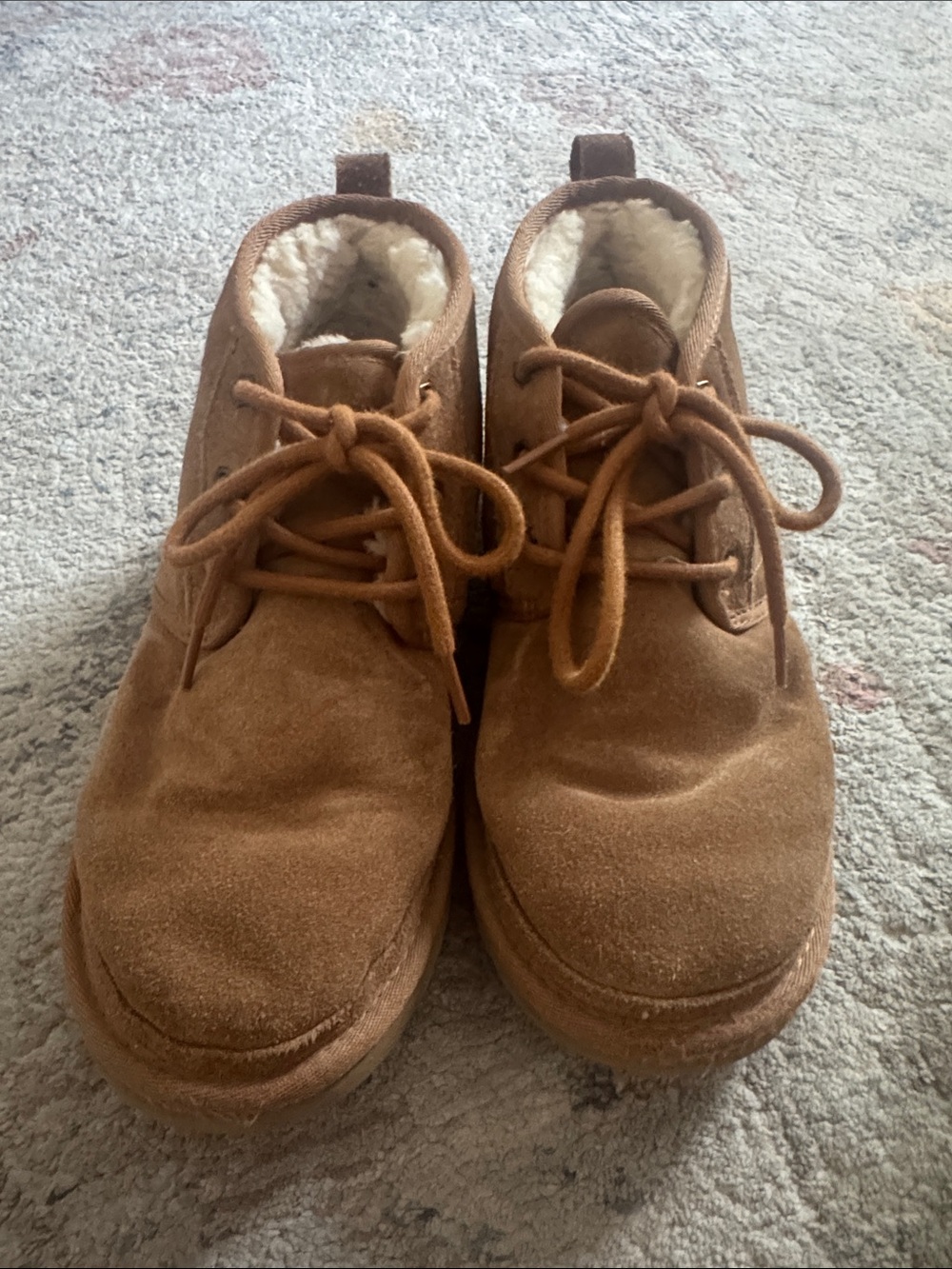 UGG women’s Chestnut Suede Lace-Up Shearling Boots